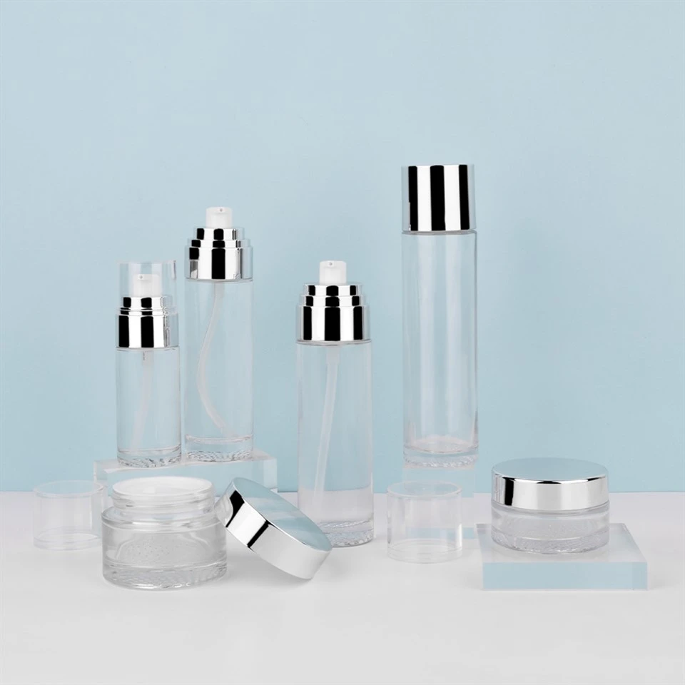 Transparent Makeup Glass Container Transparent Makeup Glass Container
